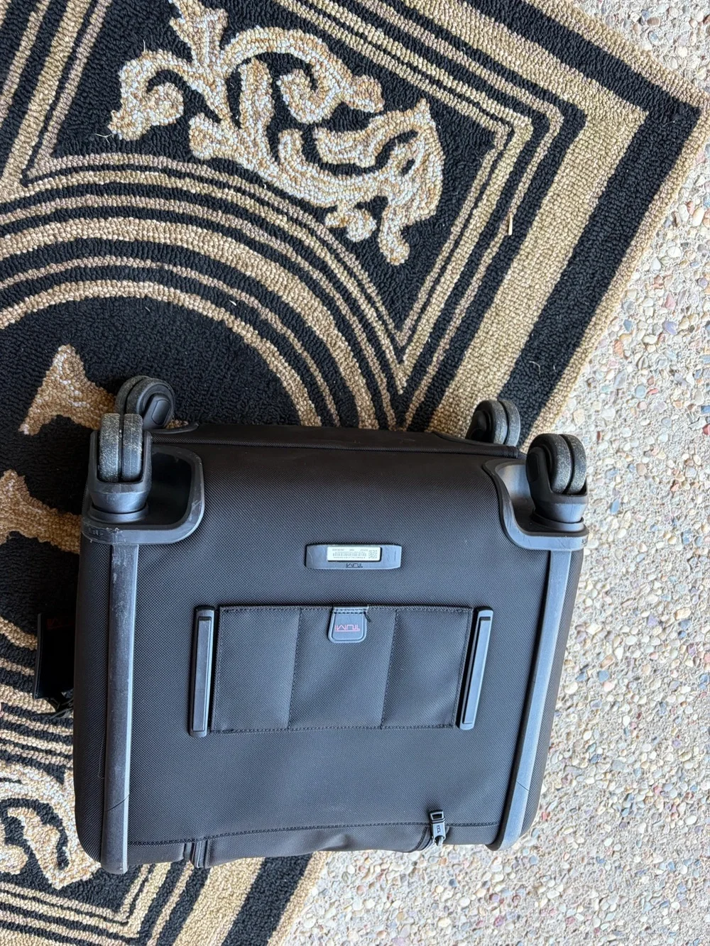 Tumi Black Compact Rolling Briefcase